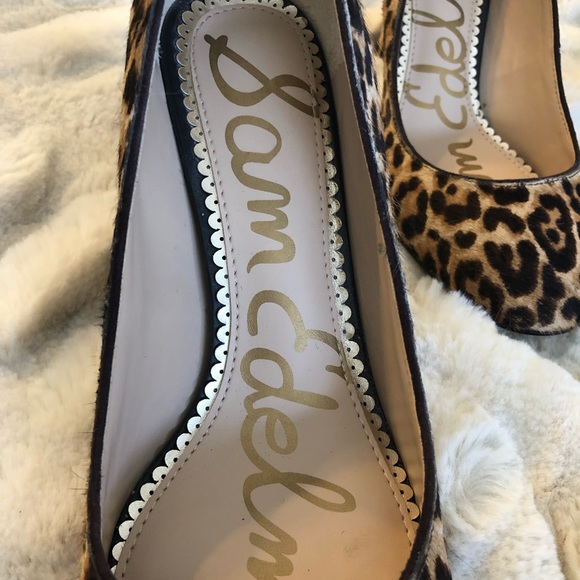 Sam Edelman leopard print calf hair heels - Picture 4 of 8